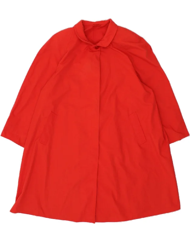 Women's Fashionable Clothing Sets VINTAGE Womens Oversized Overcoat EU 46 XL Red Polyester