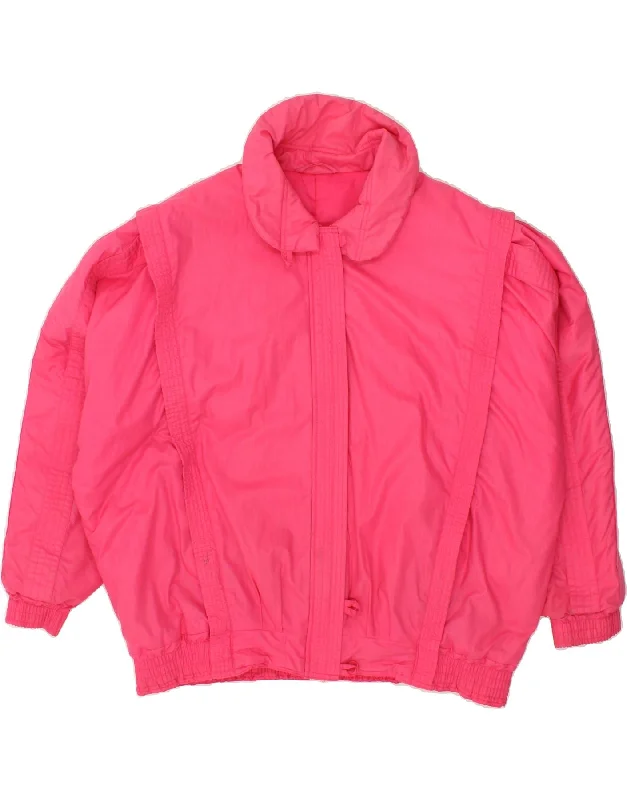 Women's Seasonal Wardrobe Clothing VINTAGE Womens Oversized Padded Jacket UK 18 XL Pink