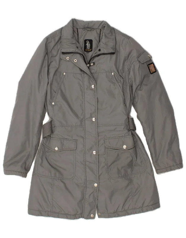 Women's Elegant Formal Outfit REFRIGUE Womens Windbreaker Coat UK 14 Medium Grey Nylon