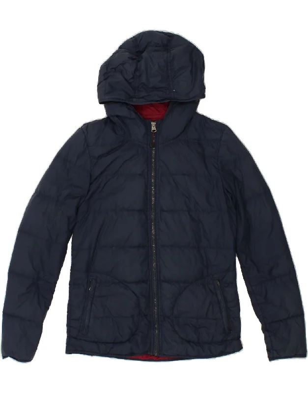 Women's Occasion Wear Clothes FAT FACE Womens Hooded Padded Jacket UK 10 Small  Navy Blue Nylon
