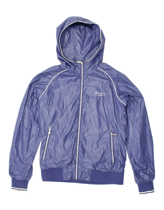 Comfy Women's Outfits for Daily Wear CHAMPION Womens Hooded Rain Jacket UK 14 Medium Navy Blue Polyamide Comfy Women's Outfits for Daily Wear CHAMPION Womens Hooded Rain Jacket UK 14 Medium Navy Blue Polyamide
