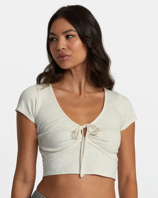 You'll Love Us Because Smitten II Cropped Top - Latte