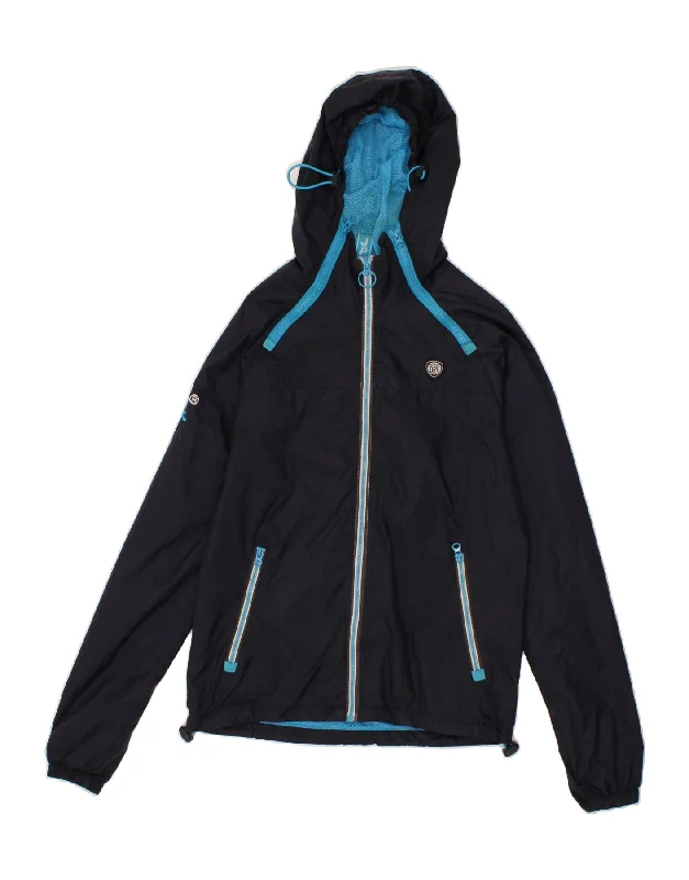 Women's Office Attire SUPERDRY Womens Hooded Windbreaker Jacket UK 10 Small Navy Blue Women's Office Attire SUPERDRY Womens Hooded Windbreaker Jacket UK 10 Small Navy Blue