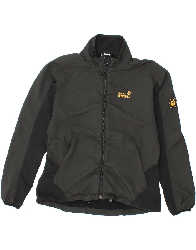Women's Functional Apparel For Outdoor Activities JACK WOLFSKIN Womens Windbreaker Jacket UK 14/16 Large Black Colourblock