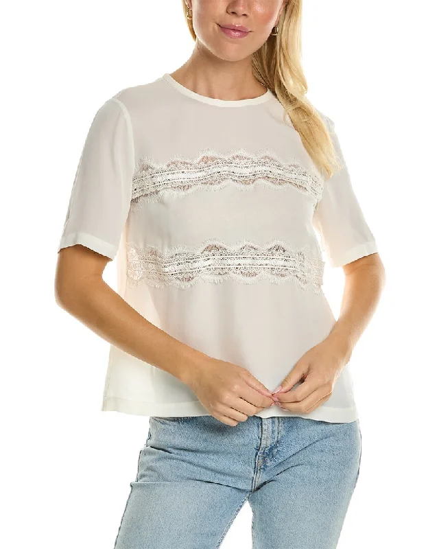 Today's Best Deals – Don't Wait Rebecca Taylor Lace Silk T-Shirt