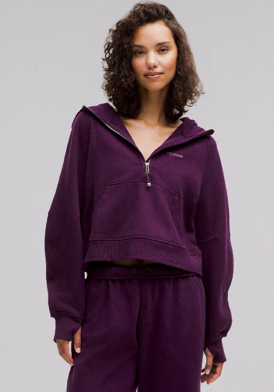 Luxury Casual Deals Scuba Oversized Half-Zip Hoodie
