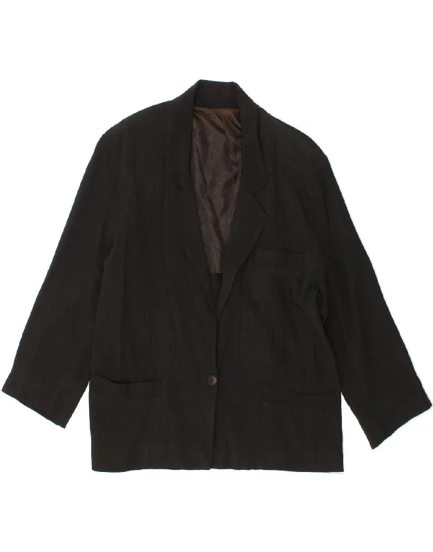 Women's Contemporary Clothing VINTAGE Womens 1 Button 3/4 Sleeve Blazer Jacket UK 14 Large Black Women's Contemporary Clothing VINTAGE Womens 1 Button 3/4 Sleeve Blazer Jacket UK 14 Large Black