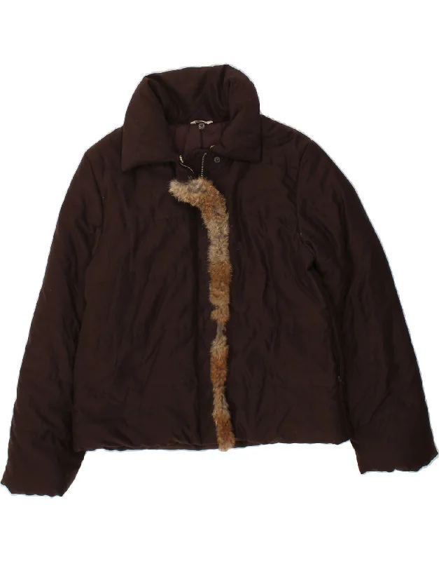 Women's Casual Wear Outfit STEFANEL Womens Padded Jacket UK 16 Large Brown Polyester Women's Casual Wear Outfit STEFANEL Womens Padded Jacket UK 16 Large Brown Polyester