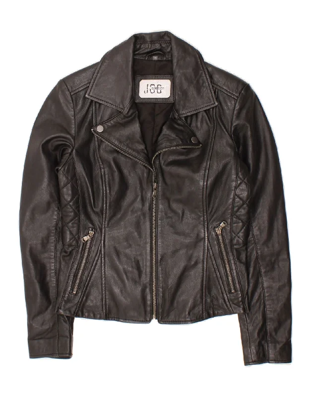 Women's Casual Outfit JCC Womens Leather Jacket IT 34 2XS Black Leather