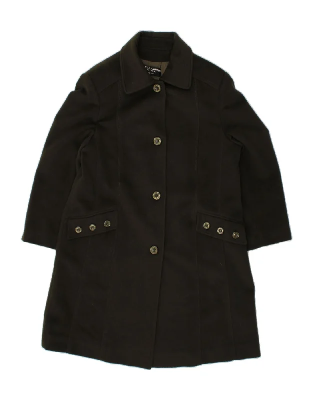 Women's Clothes For Work PAOLA ANTONINI Womens Overcoat IT 45 Large Khaki Acetate