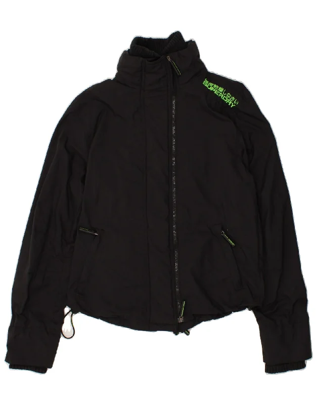 Flash Sale Clothing SUPERDRY Womens Graphic Windbreaker Jacket UK 14 Medium Black Nylon Flash Sale Clothing SUPERDRY Womens Graphic Windbreaker Jacket UK 14 Medium Black Nylon