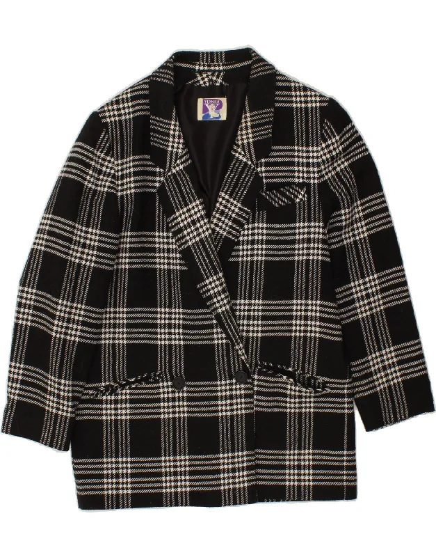 Best Online Clothing Boutiques YESSICA Womens Double Breasted Coat EU 42 Large Black Check Wool Best Online Clothing Boutiques YESSICA Womens Double Breasted Coat EU 42 Large Black Check Wool