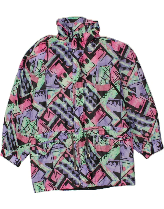 Classic Clothes For Women VINTAGE Womens Abstract Pattern Windbreaker Coat UK 18 XL Multicoloured Classic Clothes For Women VINTAGE Womens Abstract Pattern Windbreaker Coat UK 18 XL Multicoloured
