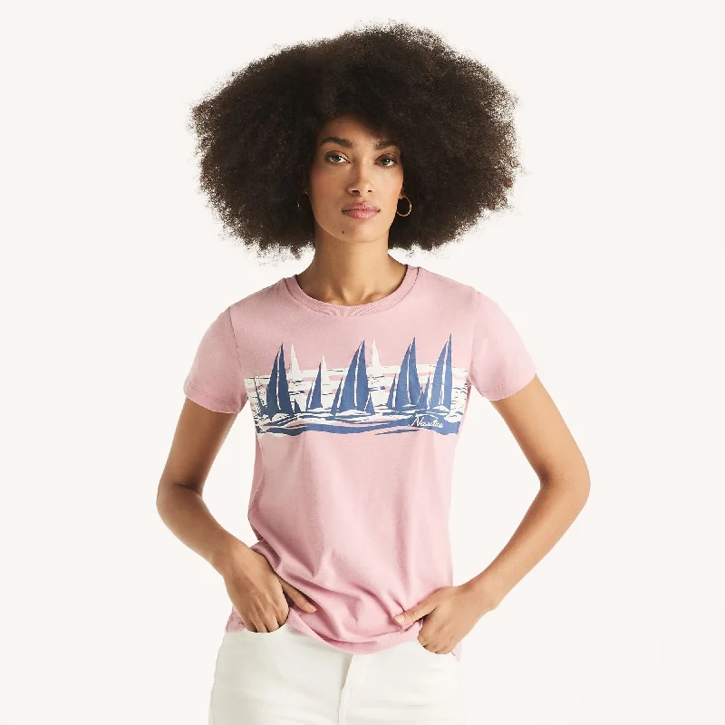 Huge Discounts On Your Favorites Nautica Womens Sailing Graphic T-Shirt