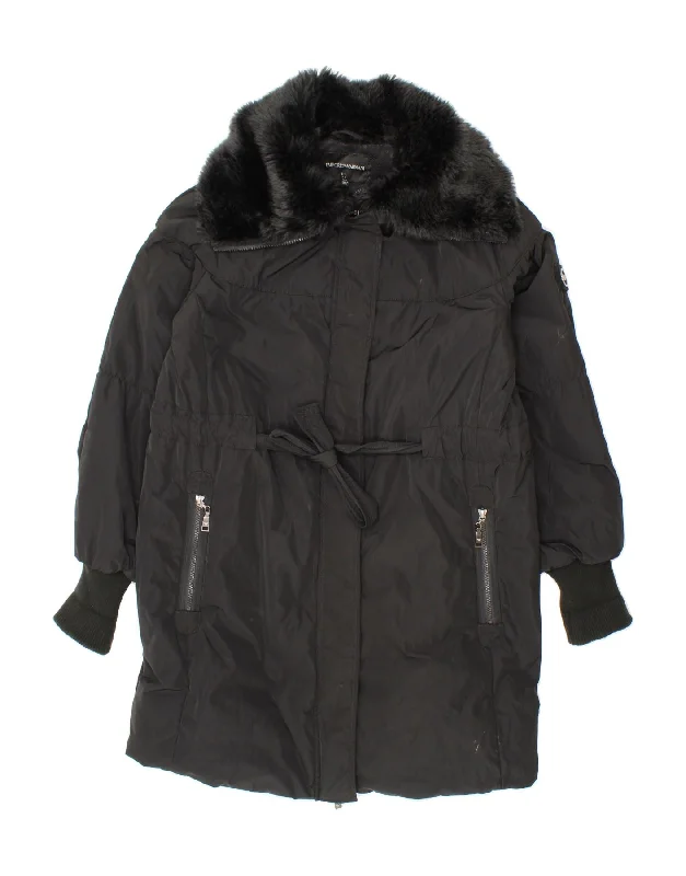 High-Fashion Women's Clothing EMPORIO ARMANI Womens Windbreaker Coat UK 18 XL Black Polyester High-Fashion Women's Clothing EMPORIO ARMANI Womens Windbreaker Coat UK 18 XL Black Polyester