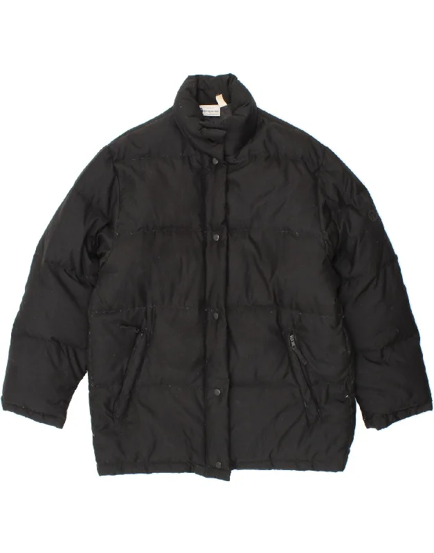 Boho Chic Fashion SERGIO TACCHINI Womens Padded Jacket IT 44 Medium Black Polyamide