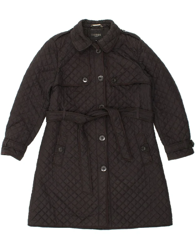 Chic And Comfortable HOBBS Womens Quilted Coat UK 14 Large  Black Nylon