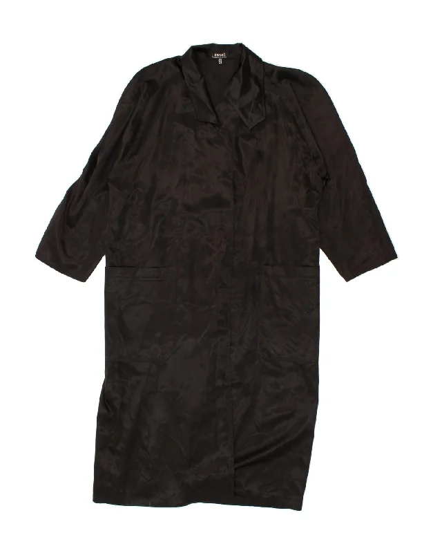 Vintage Clothing For Women VINTAGE Womens Open Overcoat UK 12 Medium Black
