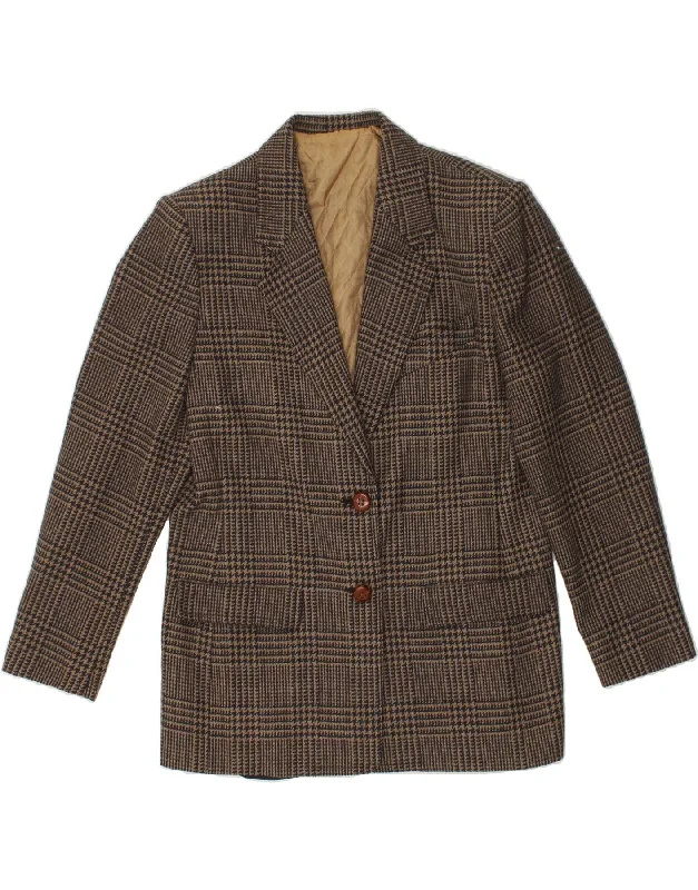 Comfortable Lounge Clothing MABB Womens 2 Button Blazer Jacket UK 14 Large Grey Houndstooth Wool Comfortable Lounge Clothing MABB Womens 2 Button Blazer Jacket UK 14 Large Grey Houndstooth Wool
