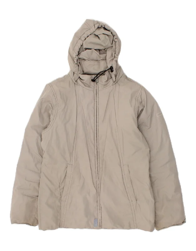 Timeless Elegance CHAMPION Womens Hooded Windbreaker Jacket UK 10 Small Grey