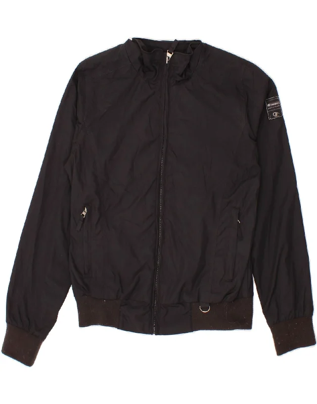 Holiday Discount CHAMPION Womens Bomber Jacket UK 10 Small Black Polyester