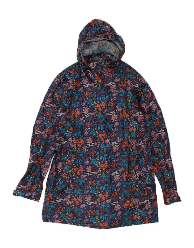 Elegant Women's Clothing Online MOUNTAIN WAREHOUSE Womens Hooded Raincoat UK 12 Medium Navy Blue Floral