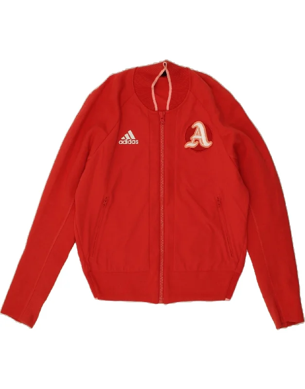High Street Women's Fashion for Trendy Shoppers ADIDAS Womens Graphic Bomber Jacket UK 12/14 Medium Red Striped Nylon High Street Women's Fashion for Trendy Shoppers ADIDAS Womens Graphic Bomber Jacket UK 12/14 Medium Red Striped Nylon