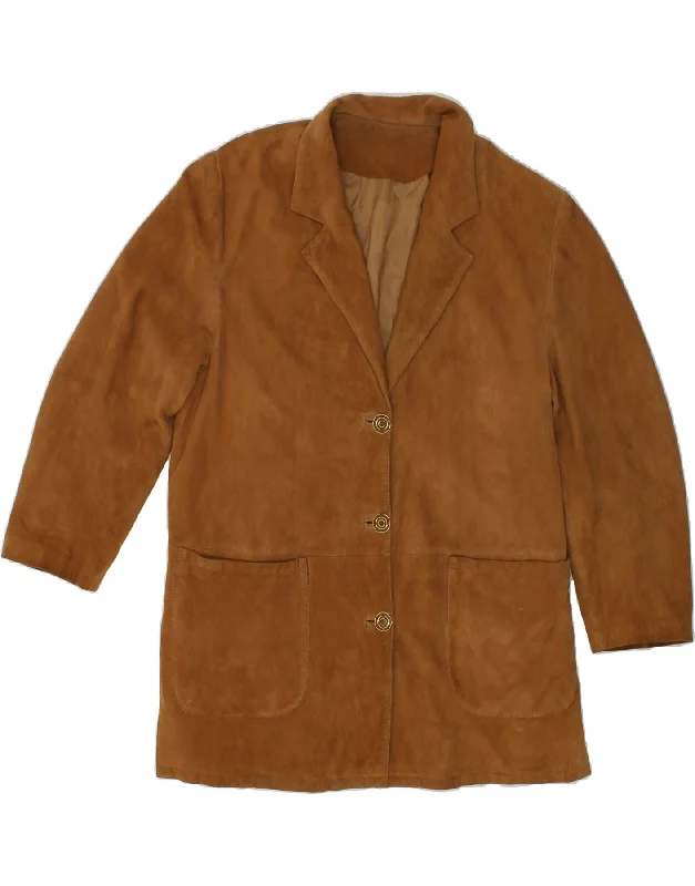 Stylish Women's Apparel VINTAGE Womens 3/4 Sleeve Leather Coat IT 42 Medium Brown Leather Stylish Women's Apparel VINTAGE Womens 3/4 Sleeve Leather Coat IT 42 Medium Brown Leather