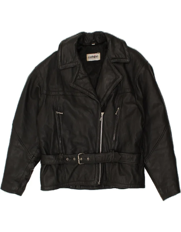 Women's Athleisure Apparel CONBIPEL Womens Leather Jacket UK 14 Large Black Leather
