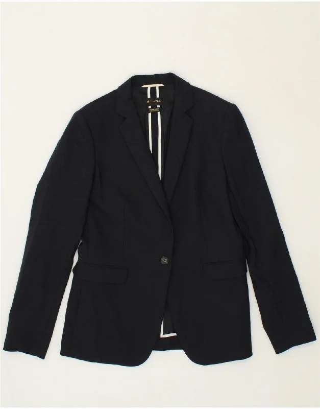 Clearance Sale Online MASSIMO DUTTI Womens 1 Button Blazer Jacket EU 40 Medium Navy Blue Clearance Sale Online MASSIMO DUTTI Womens 1 Button Blazer Jacket EU 40 Medium Navy Blue