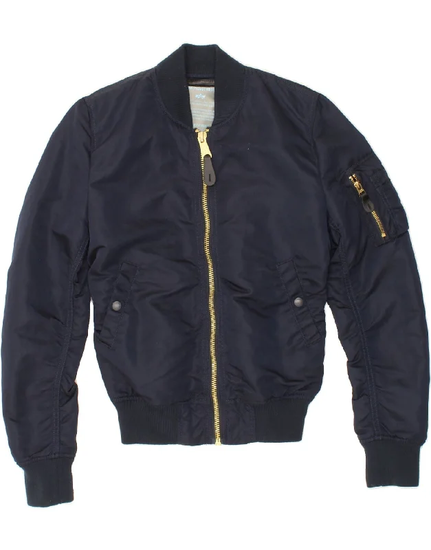 Boutique Dress Online ALPHA INDUSTRIES Womens Bomber Jacket UK 10 Small Navy Blue Nylon Boutique Dress Online ALPHA INDUSTRIES Womens Bomber Jacket UK 10 Small Navy Blue Nylon