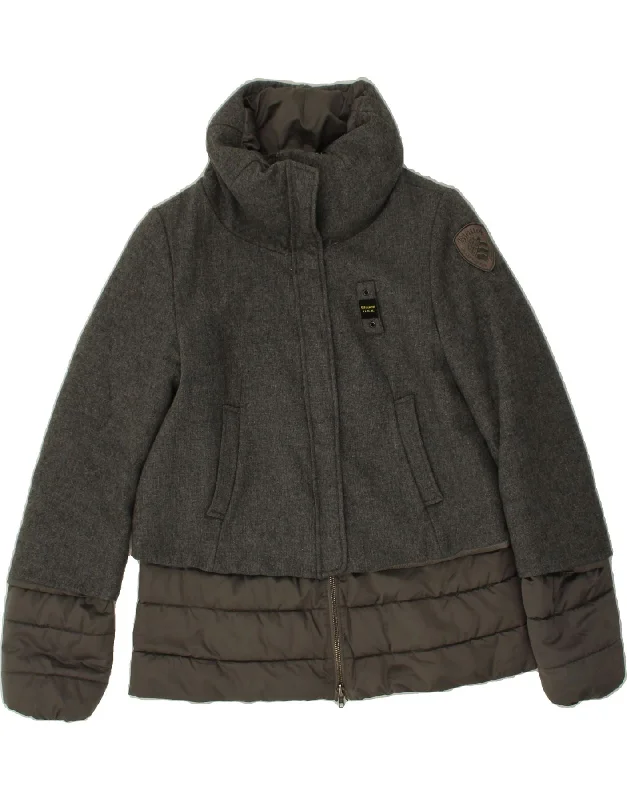 Women's Evening Apparel BLAUER Womens Padded Jacket UK 10 Small Grey