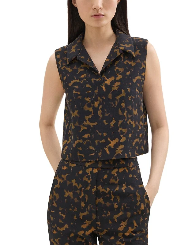Street Chic Discounts Theory Crop Polo Shirt