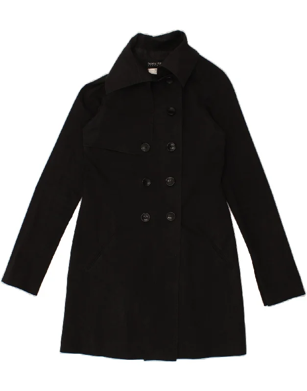 Women's Cozy Outfit For Lounging PATRIZIA PEPE Womens Double Breasted Coat IT 44 Medium Black Cotton Women's Cozy Outfit For Lounging PATRIZIA PEPE Womens Double Breasted Coat IT 44 Medium Black Cotton
