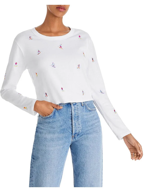Daring Fashion Promotions Womens Knitted Crop T-Shirt