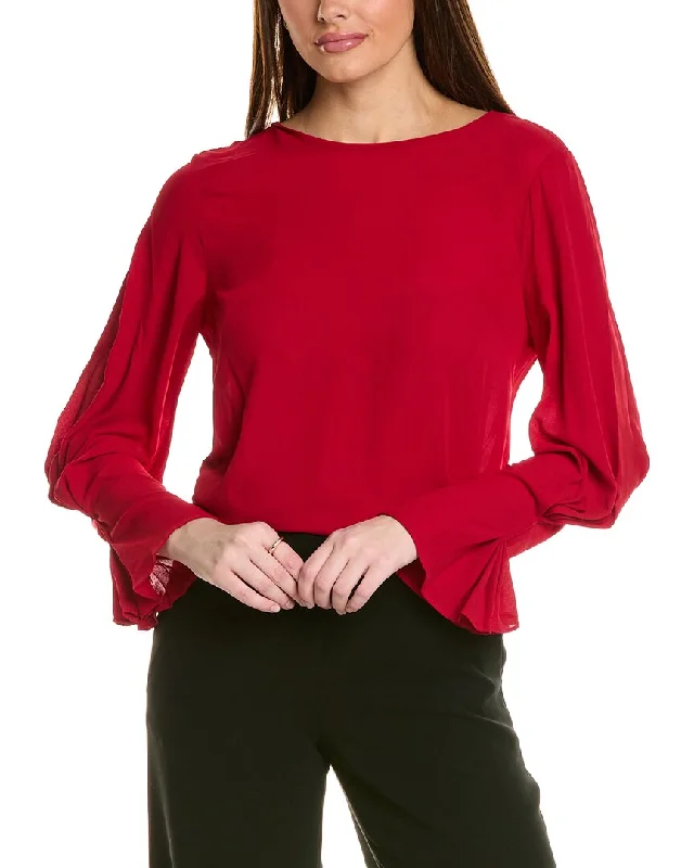 Exclusive Discounts T Tahari Keyhole Blouse