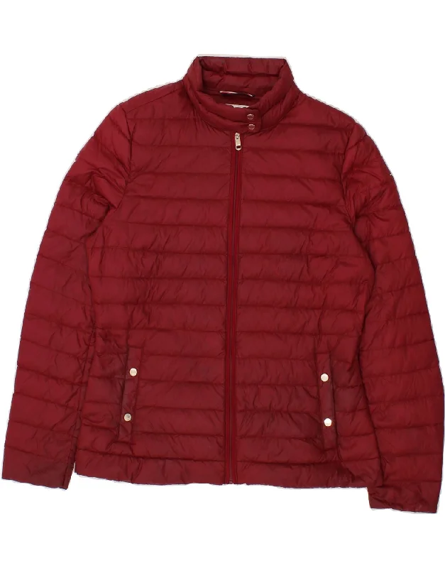 Sale Clothes Online TOMMY HILFIGER Womens Padded Jacket UK 10 Small Red Polyamide