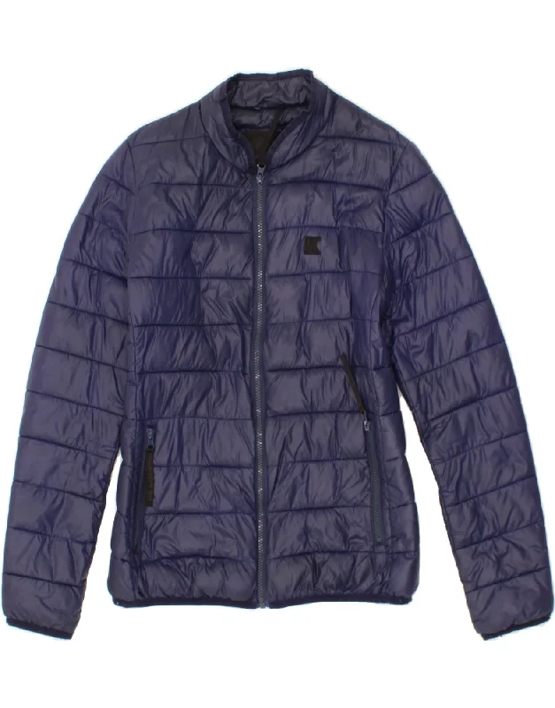Comfortable Casual Women's Clothing KARL LAGERFELD Womens Padded Jacket UK 10 Small Navy Blue Nylon Comfortable Casual Women's Clothing KARL LAGERFELD Womens Padded Jacket UK 10 Small Navy Blue Nylon