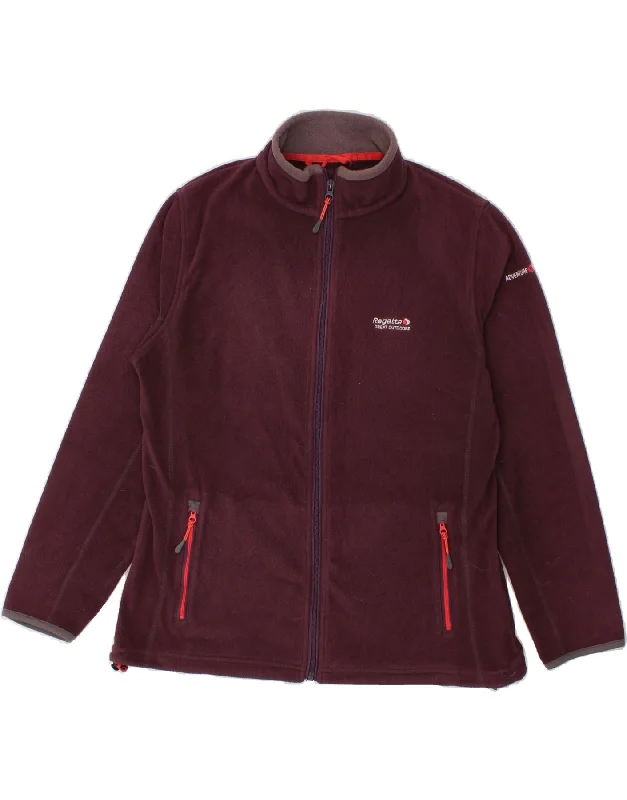 Women's Clothing For Outdoor Events REGATTA Womens Fleece Jacket UK 14 Large  Burgundy Polyester