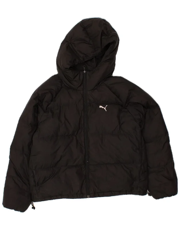 Women's Stylish Professional Apparel PUMA Womens Hooded Padded Jacket UK 14 Large Black Polyester Women's Stylish Professional Apparel PUMA Womens Hooded Padded Jacket UK 14 Large Black Polyester
