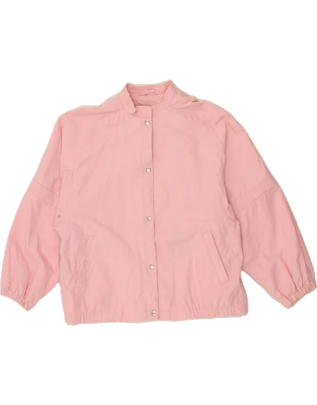 Women's Casual Wear Clothing VINTAGE Womens Bomber Jacket UK 14 Large Pink Cotton