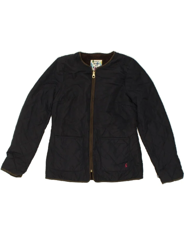 Women's Chic Outfit JOULES Womens Quilted Jacket UK 10 Small  Navy Blue Polyester