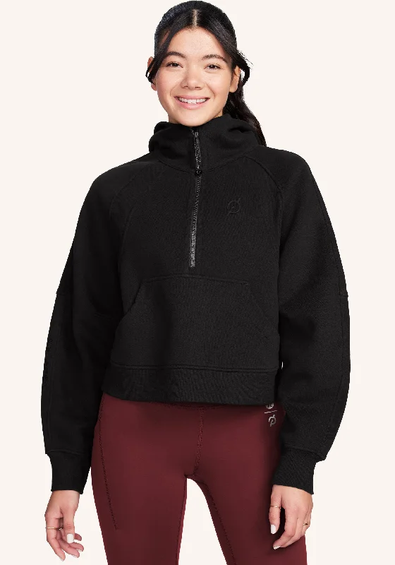 Find Your Unique Flair Scuba Oversized Half-Zip Hoodie