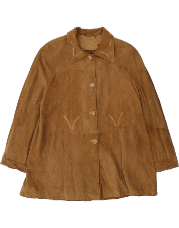 Elegant Women's Clothing Online VINTAGE Womens Oversized Leather Coat IT 42 Medium Brown Elegant Women's Clothing Online VINTAGE Womens Oversized Leather Coat IT 42 Medium Brown