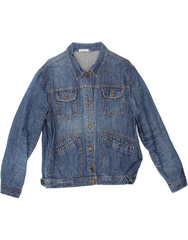 Women's Cozy Outfit For Lounging VINTAGE Womens Denim Jacket UK 18 XL Blue Cotton