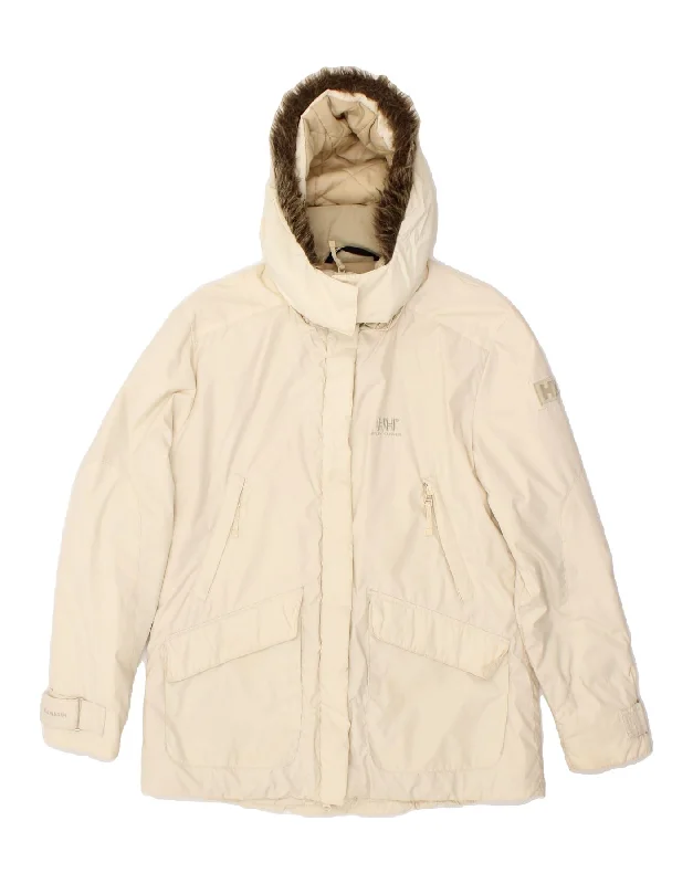 High Street Women's Fashion for Trendy Shoppers HELLY HANSEN Womens Hooded Padded Jacket UK 6 XS Off White Nylon High Street Women's Fashion for Trendy Shoppers HELLY HANSEN Womens Hooded Padded Jacket UK 6 XS Off White Nylon