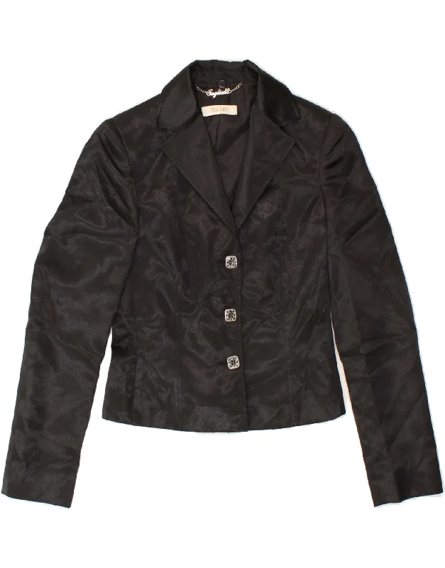 Trendy Women's Apparel for All Seasons VINTAGE Womens 3 Button Blazer Jacket IT 42 Medium Black Trendy Women's Apparel for All Seasons VINTAGE Womens 3 Button Blazer Jacket IT 42 Medium Black