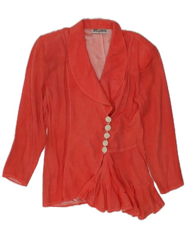 Plus Size Women's Fashion and Clothing VINTAGE Womens Asymetric 4 Button Blazer Jacket UK 10 Small Red Viscose Plus Size Women's Fashion and Clothing VINTAGE Womens Asymetric 4 Button Blazer Jacket UK 10 Small Red Viscose