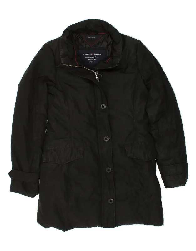 Luxury Women's Clothing TOMMY HILFIGER Womens Padded Coat UK 14 Medium Black Polyester Luxury Women's Clothing TOMMY HILFIGER Womens Padded Coat UK 14 Medium Black Polyester