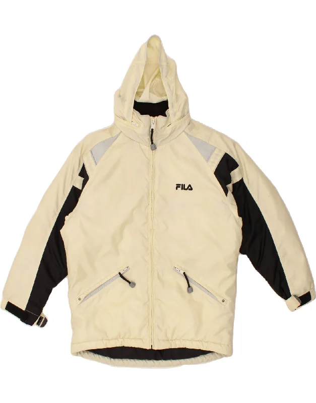 Online Clothing Stores FILA Womens Hooded Windbreaker Jacket UK 14 Medium Beige Colourblock Nylon Online Clothing Stores FILA Womens Hooded Windbreaker Jacket UK 14 Medium Beige Colourblock Nylon